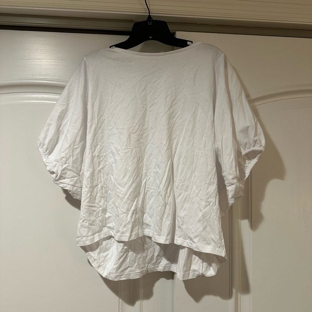 Sisley White Short Sleeve Relaxed Tee